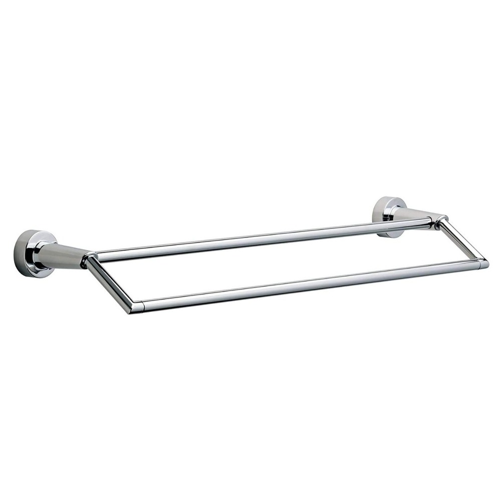 Delta Compel 24 Inch Double Towel Bar Chrome Finish Modern Wall Mount‎ 77125 NEW